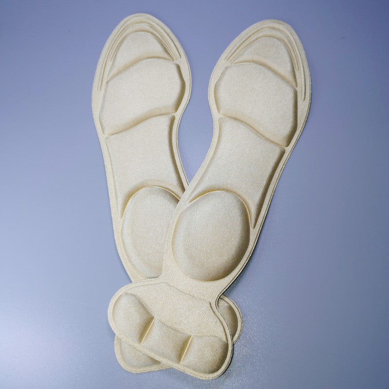 Thickened Arch Insole 2-in -1 Tailable Foot Patch 3D Conjoined Sponge Anti-abrasion Massage Heel-protecting Breathable Insole