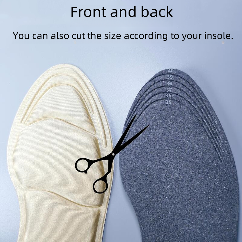 Thickened Arch Insole 2-in -1 Tailable Foot Patch 3D Conjoined Sponge Anti-abrasion Massage Heel-protecting Breathable Insole