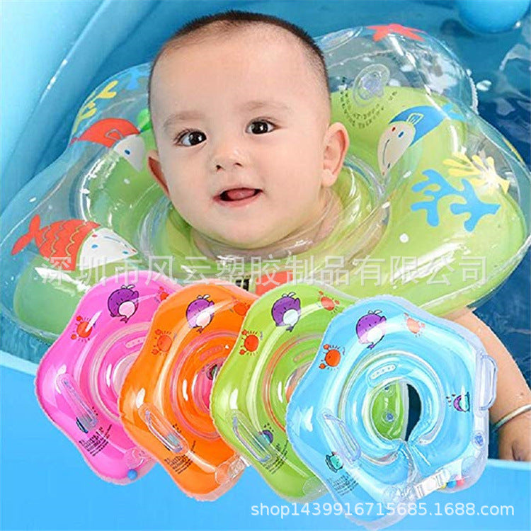 Come To Map Inflatable Baby Neck Ring Inflatable Baby Neck Swimming Card Ring Double Airbag Protection Swimming Ring