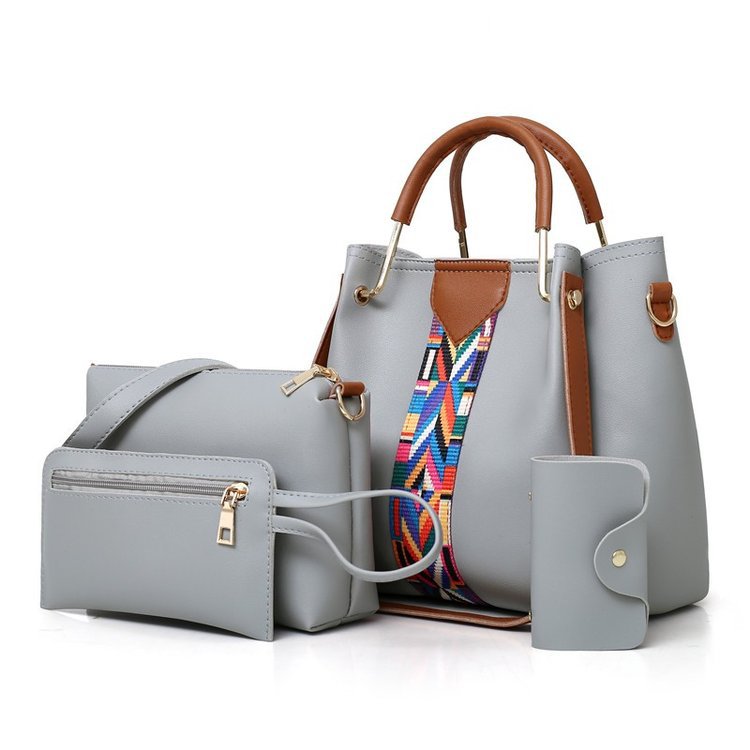 Patchwork Color Women bag high quality PU Leather Women