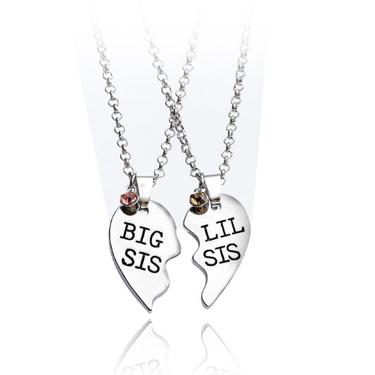 Good Sisters Girlfriend Love Stitching Necklace