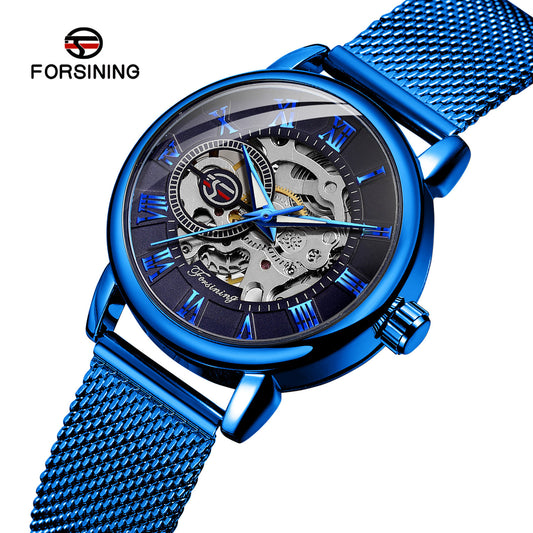 One Piece Dropshipping Forsining Ladies Fashion Casual Hollow Mesh Belt Small Women's Manual Mechanical Watch