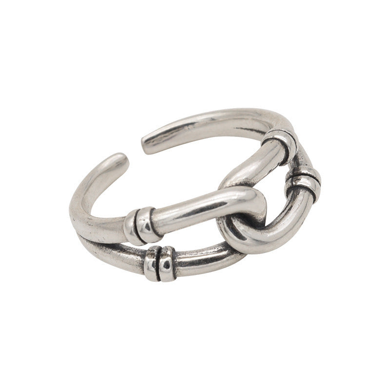 Ins Trend Retro Ring Ring Female Thai Silver Cold Wind Chain Simple Fashion 2022 New Korean Jewelry