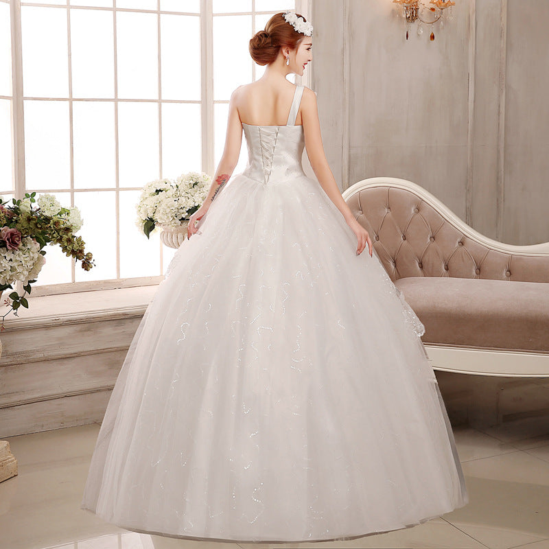 Wedding Dress 2022 Spring New Bridal Tube Top Plus Size Slimming Wedding Korean-style Tie-strap Wedding Dress Female Slim