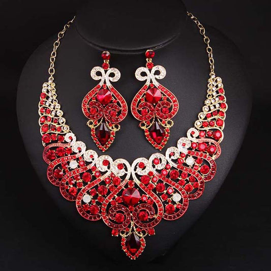 luxury jewelry, necklace, earring, dress, dinner and bridal accessories