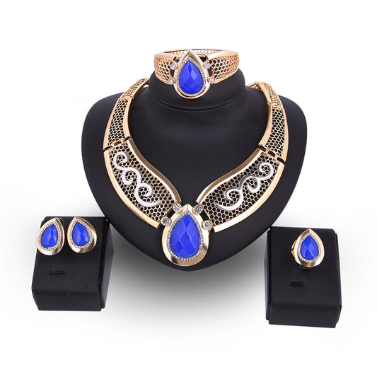 New fashion jewelry set, bridal wedding jewelry set, fast selling pass boutique source