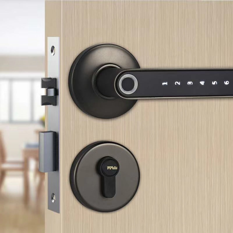 Fingerprint Door Lock Smart Bluetooth Password Handle Lock APP Unlock Keyless Entry Works with iOS/Android