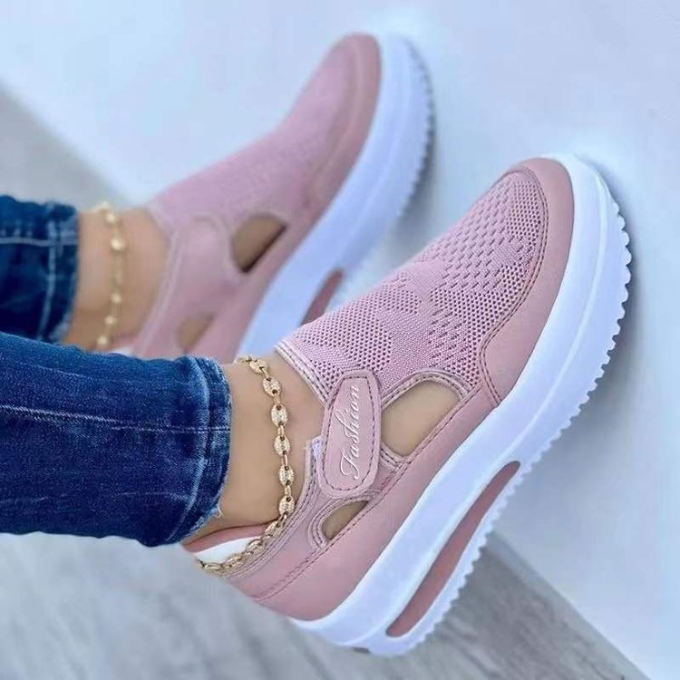 Women's Sneakers Summer New Ladies Casual Low Wedge Breathable Non-Slip Comfort Feamle Sport Shoes Mesh Shoes Fashion Style