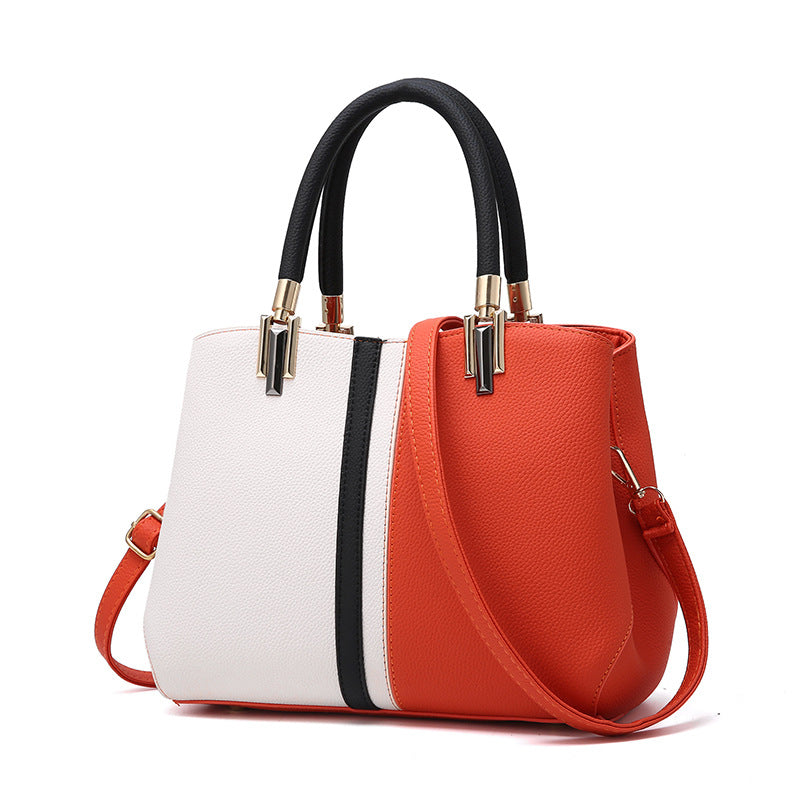 Luggage Handbag Woman Handbag Handbag Shoulder Diagonal Bag Elegant Contrast Color Simple Fashion Xg311