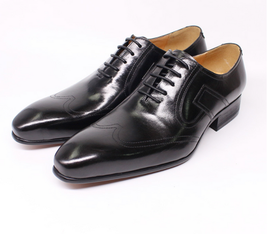 New  First Layer Cowhide Oxford  Business Casual Men's Shoes