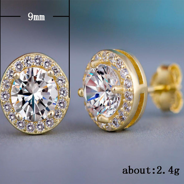 Hecheng Cross-border Hot Selling Fashion OL Personalized Earrings Creative Zircon Ladies All-match Earrings Earrings Wholesale