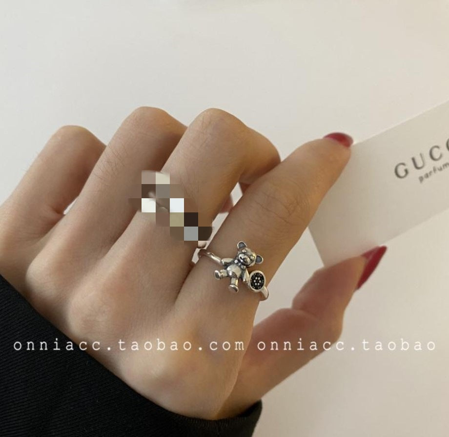 Ins Trend Retro Ring Ring Female Thai Silver Cold Wind Chain Simple Fashion 2022 New Korean Jewelry