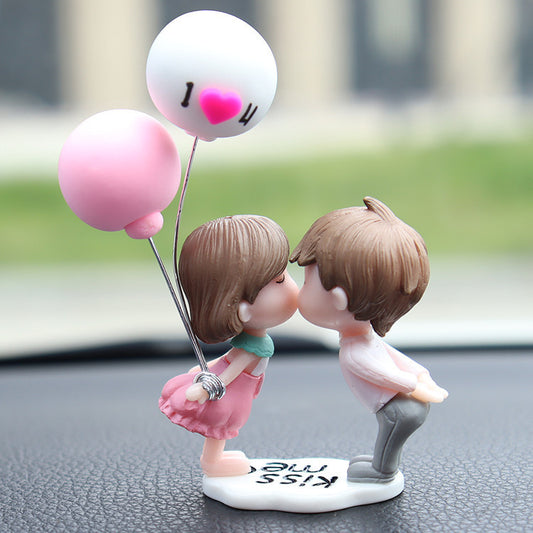 Car Interior Decoration Car Decoration Cute Send Girls Cartoon Couple Cake Creative Office Table Decoration