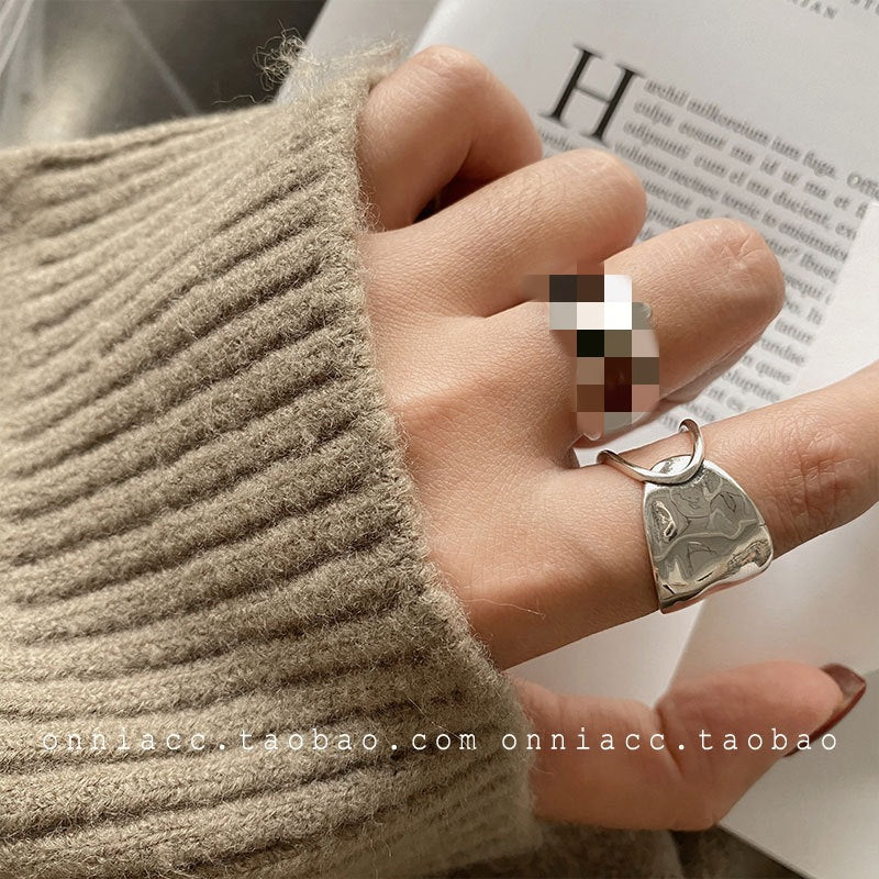 Ins Trend Retro Ring Ring Female Thai Silver Cold Wind Chain Simple Fashion 2022 New Korean Jewelry