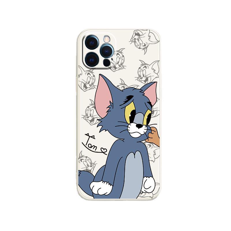 Applicable To Apple 13 Mobile Phone Shell IPhone12ProMax All-inclusive Lens I7/8 Cartoon 11 Couple Tom Jerry