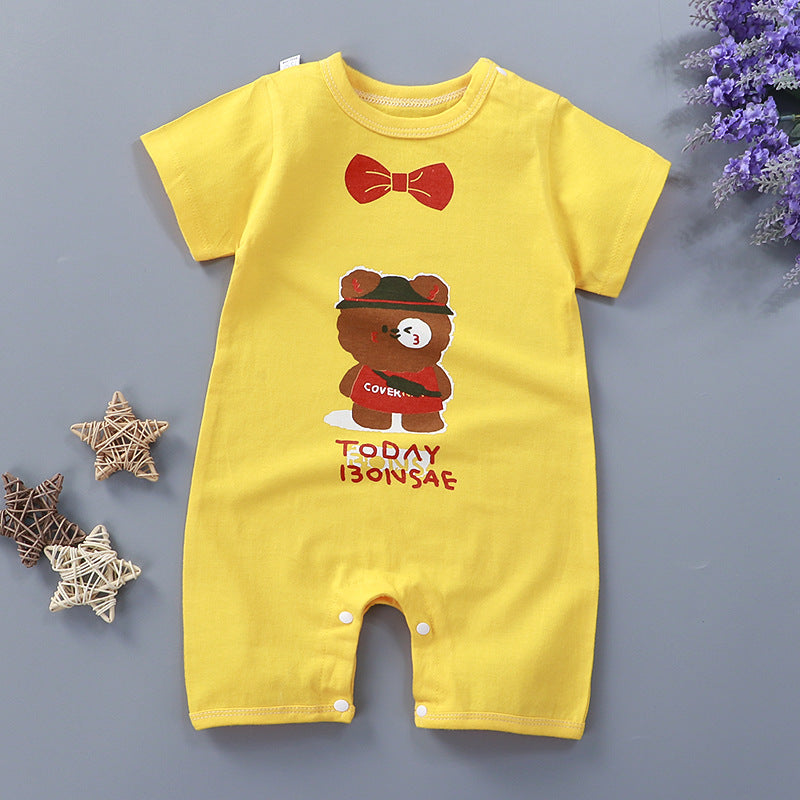 Cotton summer clothing baby clothes children's short sleeves