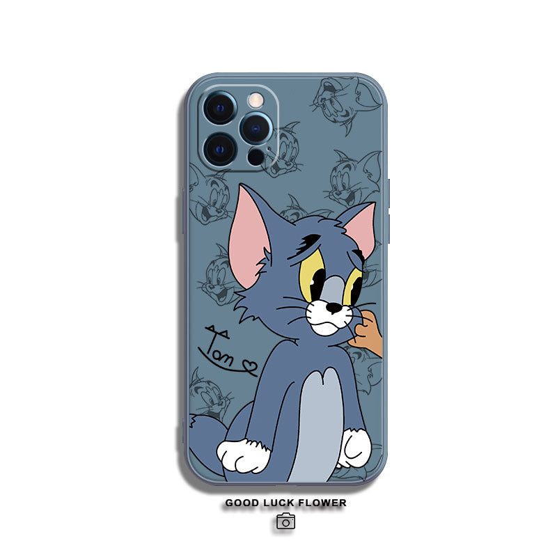 Applicable To Apple 13 Mobile Phone Shell IPhone12ProMax All-inclusive Lens I7/8 Cartoon 11 Couple Tom Jerry