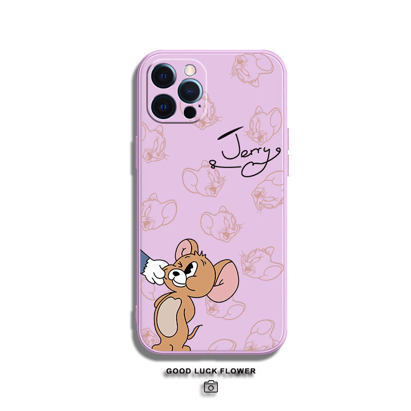 Applicable To Apple 13 Mobile Phone Shell IPhone12ProMax All-inclusive Lens I7/8 Cartoon 11 Couple Tom Jerry