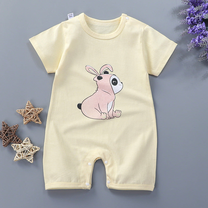 Cotton summer clothing baby clothes children's short sleeves