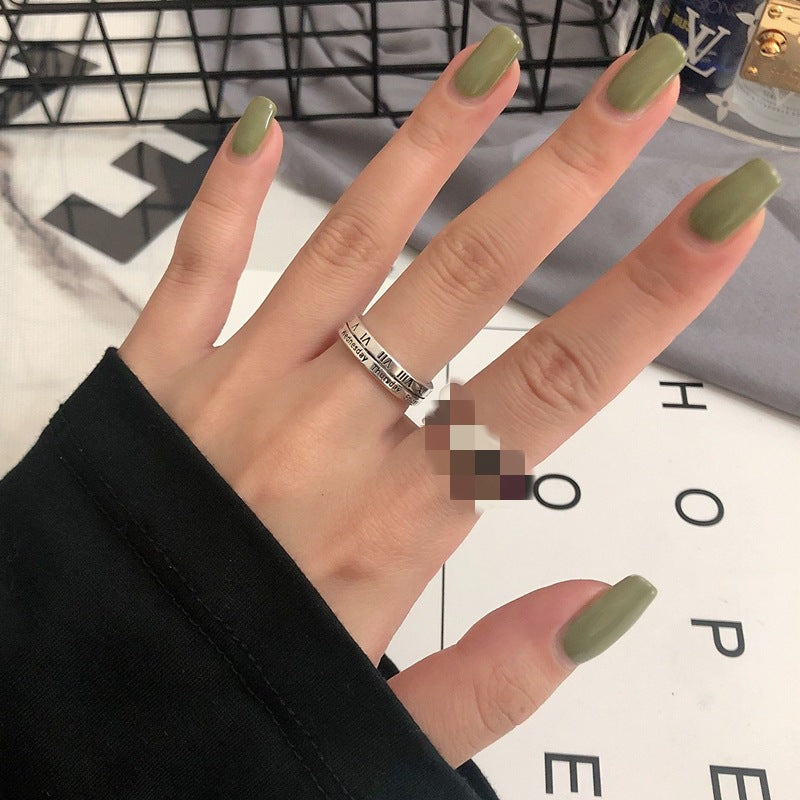 Ins Trend Retro Ring Ring Female Thai Silver Cold Wind Chain Simple Fashion 2022 New Korean Jewelry