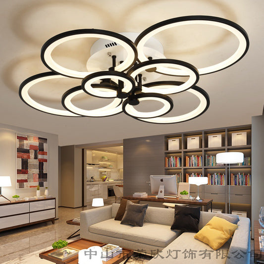 New Home Decoration Garden-shaped Led Ceiling Lamp Acrylic Ring Modern Minimalist Bedroom Dining Room Living Room Lighting Lamps