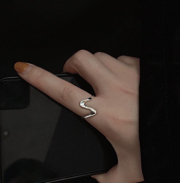 Ins Trend Retro Ring Ring Female Thai Silver Cold Wind Chain Simple Fashion 2022 New Korean Jewelry