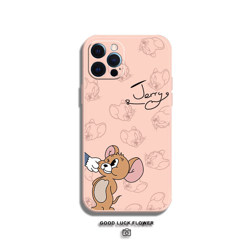 Applicable To Apple 13 Mobile Phone Shell IPhone12ProMax All-inclusive Lens I7/8 Cartoon 11 Couple Tom Jerry