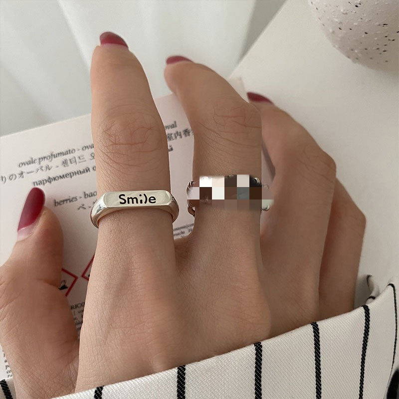 Ins Trend Retro Ring Ring Female Thai Silver Cold Wind Chain Simple Fashion 2022 New Korean Jewelry