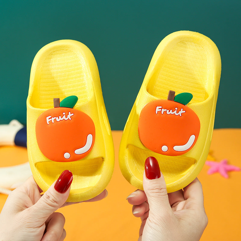 Spot Cute Fruit Children's Slippers Summer New Outer Wear Sandals And Slippers Home Indoor Girls Slippers Wholesale