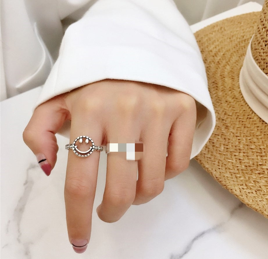 Ins Trend Retro Ring Ring Female Thai Silver Cold Wind Chain Simple Fashion 2022 New Korean Jewelry