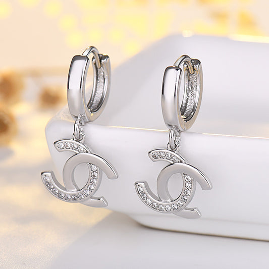 Imitation Silver Earrings Female New Trend Korean Temperament Net Celebrity French Earrings