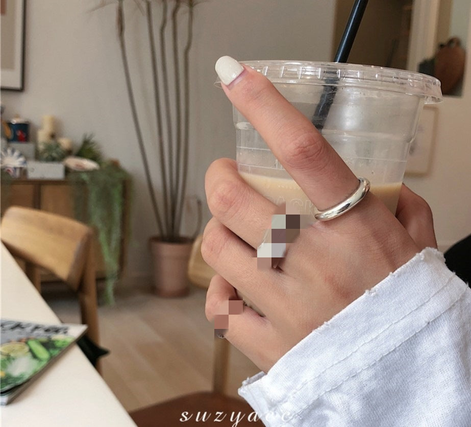 Ins Trend Retro Ring Ring Female Thai Silver Cold Wind Chain Simple Fashion 2022 New Korean Jewelry