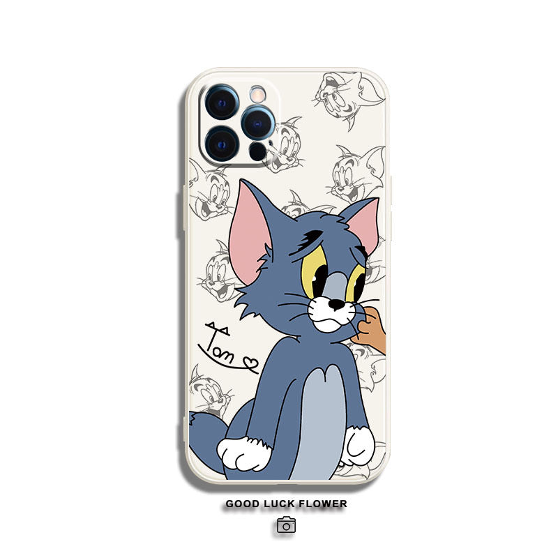 Applicable To Apple 13 Mobile Phone Shell IPhone12ProMax All-inclusive Lens I7/8 Cartoon 11 Couple Tom Jerry